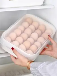 在飛比找樂天市場購物網優惠-雞蛋收納盒冰箱保鮮盒專用廚房家用凍餃子盒24格蛋托塑料裝雞蛋