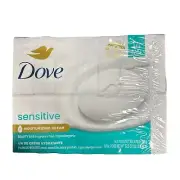 Dove Sensitive Moisturizing Cream Beauty Bar Soap, Fragrance Free, 14 Bars