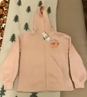 Girls Light Pink Roxy Hooded Jacket Size 16/XL - NEW WITH TAGS