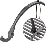 Grill Grate Lifter, Cast Iron Grill Grate Tool - BBQ Grate Lifter for Char-Griller Akorn Grates, Kamado Joe & Traeger Grates, Great for Removing Grate When Need to Clean & Adding Charcoal