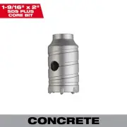 Milwaukee SDS-Plus Masonry Core Bit, 1 9/16in. x 2in., Model# 48-20-5215