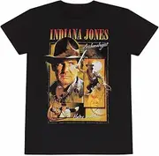 [Heroes Inc.] Heroes Inc Indiana Jones 'Homage' (Black) T-Shirt (as1, Alpha, l, Regular, Regular)
