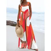 Women's Jumpsuit Active Graphic Sleeveless Wide Leg Pocket Vacation Street Loose Fit White Army Green Red Summer