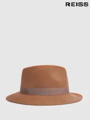 Reiss Camel Ally Wool Fedora Hat (N44708) | $135