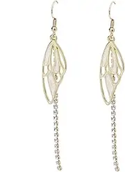 [WOFASHPURET] 1 Pair Butterfly Wing Earrings Girl Earring Ear Accessories Ear Ornament Tassel Earring Butterflies Wings Ear Pendant Ear Dangle Ear Jewelries Long Earring Tassel Ear Pendant