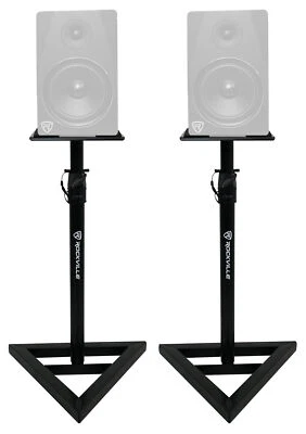 (2) Rockville Adjustable Studio Monitor Speaker Stands For Rockville DPM8B