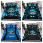 Cronulla Sharks NRL Quilt Cover Bedding Set Single Queen King Kid Men Gift