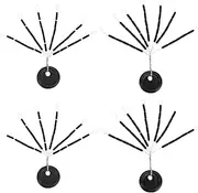 LT Easiyl 600 Pcs Fishing Rubber Bobber Beads Stopper 20 Set 6 in 1 Float Sinker Stops Black Cylindrical Float Sinker Stops for Fishing Line (S M Available)