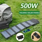 500W Portable Polysilicon Solar Panel Charger USB 5V DC Foldable Solar Panel