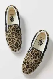 NIB Vans Women's Sherpa Slip-On 59 Sneaker Leopard/Black