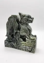 Xiuyan Jade Dragon On Castle Wall, Mystical Gemstone Dragon, Crystal Energy