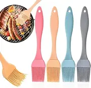 Silicone Brush, Grill, Kitchen, Baking, Pastry, Heat-Resistant, Oil Brush, Basting, Pack of 4