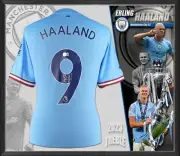 Erling HAALAND Signed & Framed 2022-23 Manchester City Jersey (Beckett - BAS)