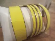 NWT NENA 5 Yellow enameled Bangle Bracelets. NEW!!