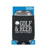 Alcohol Oob Golf And Beer What Else Is There - Funny Novelty Stubby Holder With Base
