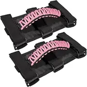 Roll Bar Grab Handles Grip Handle for Jeep Wrangler YJ TJ JK JKU JL JLU Sports Sahara Freedom Rubicon Unlimited X Gladiator JT 1955-2022 UTV ATV Premium Paracord (Pink 2PCS)