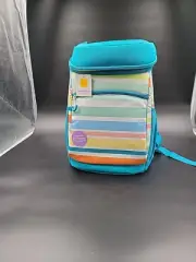 Target 20 Can Backpack Insulated Cooler Blue w/Stripes- Sun Squad-New w/Tag