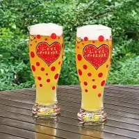 在飛比找蝦皮購物優惠-日本 草間彌生 Yayoi Kusama啤酒杯 水玉啤酒杯 