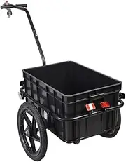 [Mt Aspire] Bike Cargo Trailer Bicycle Wagon Carrier with Storage Tow Cart and Removable Waterproof Cover for Outdoor Transport with Safety Reflector Lights Weight Loading Capacity up to 60kg