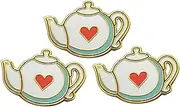[Novel Merk] Teapot & Kettle – Tea & Coffee Lapel Pin, Hat Pin & Tie Tack Set - with Clutch Back