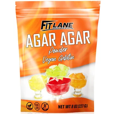Agar Agar Powder. Vegan (Vegetarian) Gelatin. Non GMO, Gluten Free 8 oz Bag