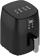 1350W Electric Air Fryer Non-Stick Fry Basket 0-60 Min Time Control and 60-200℃ Temperature Control with Recipe Guide Black