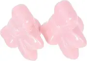Cute Cabinet Knobs 2pcs Bow Shape Ceramic Drawer Pulls Vintage Style for Nursery Wardrobe