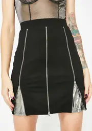 Lust For Luster Zip Mini Skirt