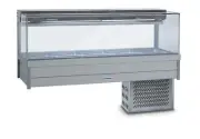ROBAND SQUARE GLASS REFRIGERATED DISPLAY BAR - PIPED AND FOAMED ONLY (NO MOTO...