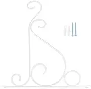 Iron Plant Hanger Bracket, Premium Sturdy Hanging Hook, Easy Install for Home Garden Decoration, Smooth Surface, Indoor Outdoor (White)