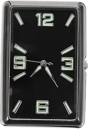 ULTECHNOVO Car Clock Adhesive Vehicle Time Monitor Analog Clock for Dashboard Clock Square Electrical Timer Clock for Dashboard Dashboard Decor Fluorescent Clock Tiny Analog Clock Mini Alloy