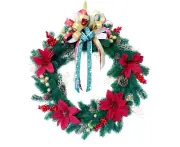 Artificial Christmas Wreath Round Ring Handmade Holiday Shopping Mall Cente