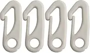 4Pcs 60mm White Flag Pole Clips, Nylon Snap Hooks Flagpole Attachment for Fixing