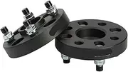 2Pieces PCD 4X108 CB=63.4mm for 70.1mm Thick 20/25/30/35/40mm Wheel Spacer Adapter, for Ford, for Fiesta, ST Wheel Spacers M12XP1.5 Trunk Locking Mechanism(Black 2PCS 35MM CB 70.1)