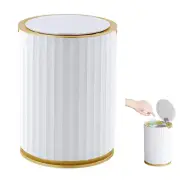 Automatic Trash Bin for Bathroom with Lid, 9 Liter round Waterproof Smart Rubbis