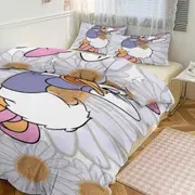 Bed Sheets g752 Daisy Duck Print Bedding Set Pattern Duvet Cove Set 3 Pieces 1 Quilt Cover And 2 Pillowcases for Women Men Teens tq752 Bed Sheets