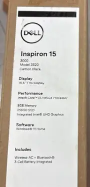 Brand New Dell Inspiron 15 3000 15.6" Core i3 8GB / 256GB New. See Description