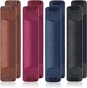 8 Pcs Adjustable Pencil Pouch Leather Elastic Notebook Band Holders Journal Pen Holder Matte Elastic Band Pen Holder for Notebook Planners Binders Books (Colorful)