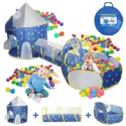 Kids 3 In 1 Play Tent Crawl Tunnel Pop Up Playhouse Ball Pit Indoor Outdoor Toy