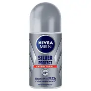 Nivea For Men Antiperspirant Deodorant Roll-On Silver Protect Polar Blue 50ml