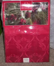 Lenox CHELSEA RED Tablecloth 70" x 84" NIP