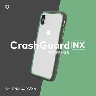 RHINOSHIELD 犀牛盾 iPhone X/XS 5.8 吋 共用 CrashGuard NX 模組化防摔邊框手機保護殼(獨家耐衝擊材料)雀藍