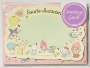 Sanrio - (My Melody, Hello Kitty, etc.) 5 mini Cards & 5 Envelopes & 5 Stickers