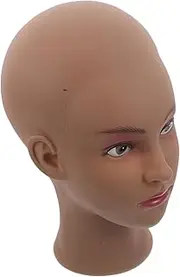 Outanaya Bald Mannequin Head for Wigs Display Durable Training Model for Makeup Cosmetology Stable Support with Stand and Pins for Hair Styling and Hat Display
