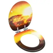 WC Toilet Seat with Soft CloseLid MDF Savanne Design