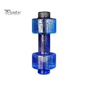 500/1500/2200/2600ML Dumbbell Sports Water Bottle Clear Portable Arm Strength Training Workout Water Drinking Cup Home Gym Fitness Equipment blue S