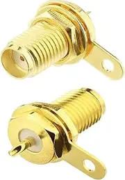100Pcs 1.13 SMA Female Socket Nut Partition with Handle Plated SMA Welding Connector for Cables