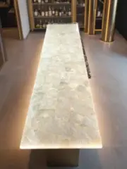 60"x30" White Quartz Stone Countertop, Quartz Console Table Top, Handmade Decors