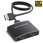 HDMI Splitter 1 in 2 Out 4K@60Hz 1X2 HDMI 2.0 Splitter Box forTV Box PS4 Monitor