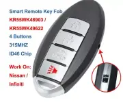 Smart Remote Car Key 4 Buttons 315MHz ID46 for Nissan Altima for Infiniti